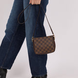 Louis Vuitton Damier Ebene Trousse Make Up Bag Pochette - FashioNica