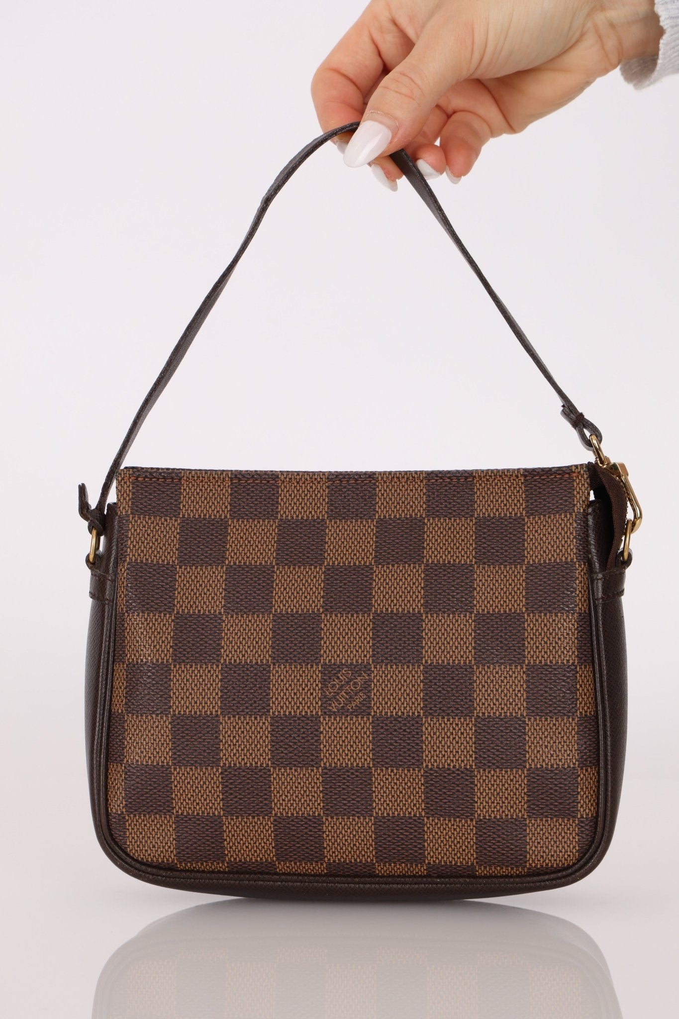 Louis Vuitton Damier Ebene Trousse Make Up Bag Pochette - FashioNica