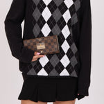 Louis Vuitton Damier Ebene Trunk Portefeuille Sarah Folded Wallet - FashioNica