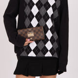 Louis Vuitton Damier Ebene Trunk Portefeuille Sarah Folded Wallet - FashioNica