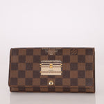 Louis Vuitton Damier Ebene Trunk Portefeuille Sarah Folded Wallet - FashioNica