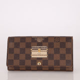 Louis Vuitton Damier Ebene Trunk Portefeuille Sarah Folded Wallet - FashioNica