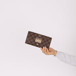 Louis Vuitton Damier Ebene Trunk Portefeuille Sarah Folded Wallet - FashioNica