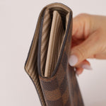 Louis Vuitton Damier Ebene Trunk Portefeuille Sarah Folded Wallet - FashioNica