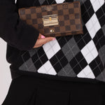 Louis Vuitton Damier Ebene Trunk Portefeuille Sarah Folded Wallet - FashioNica