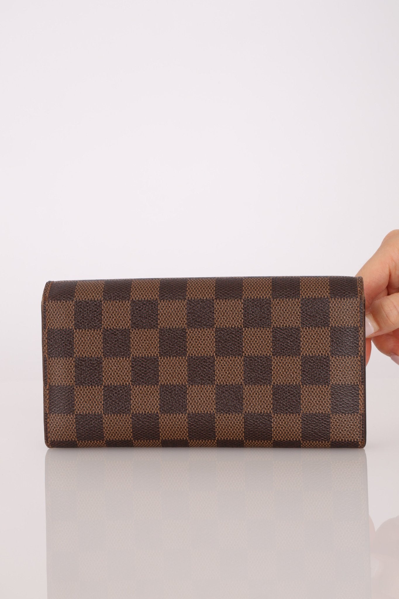 Louis Vuitton Damier Ebene Trunk Portefeuille Sarah Folded Wallet - FashioNica