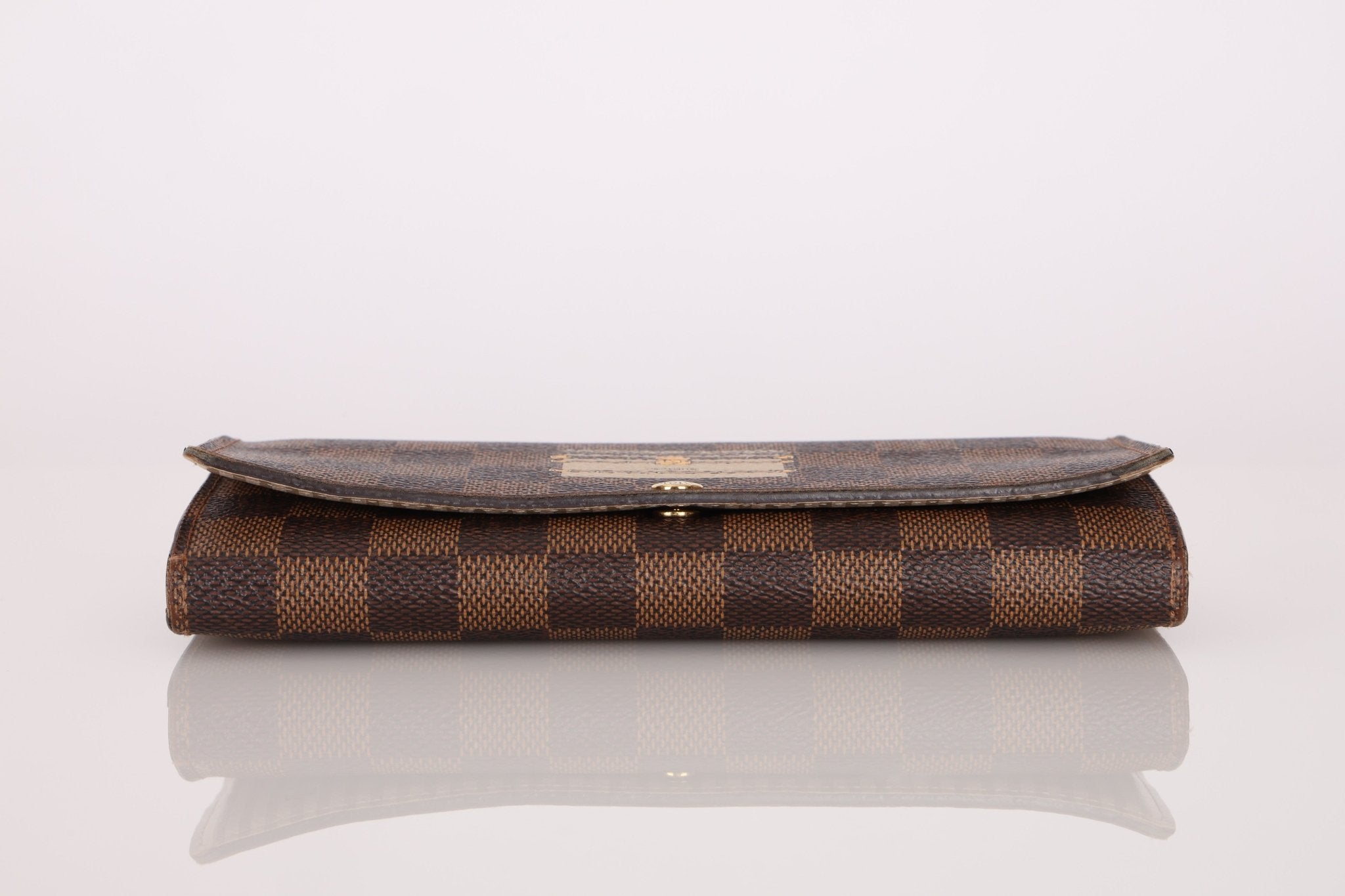 Louis Vuitton Damier Ebene Trunk Portefeuille Sarah Folded Wallet - FashioNica