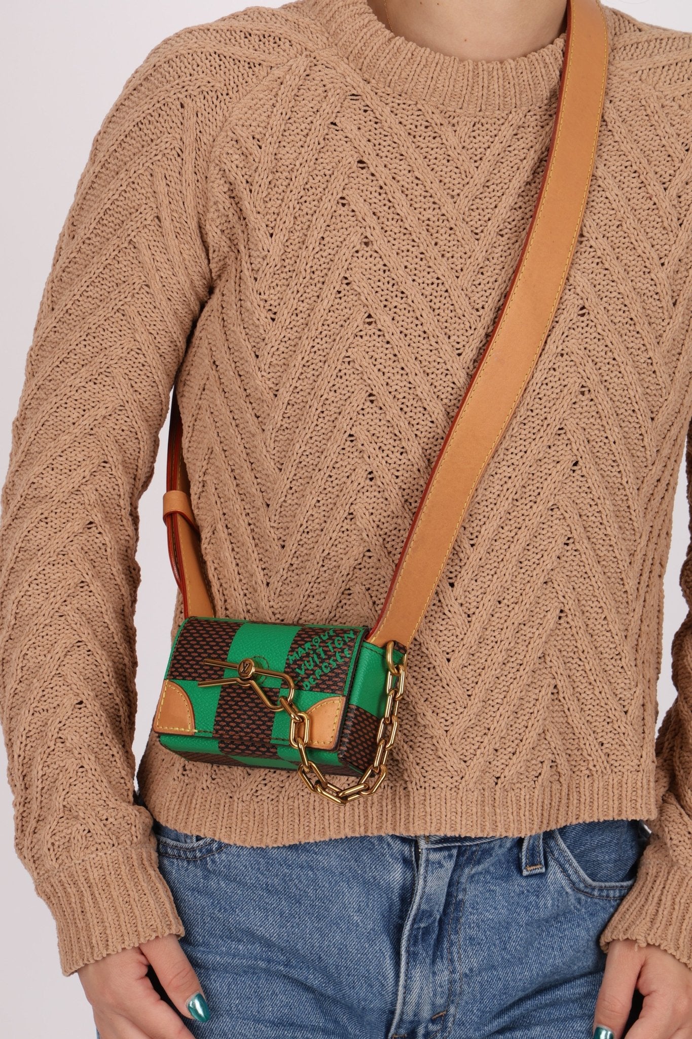 Louis Vuitton Damier Pop Green Micro Steamer Crossbody - FashioNica