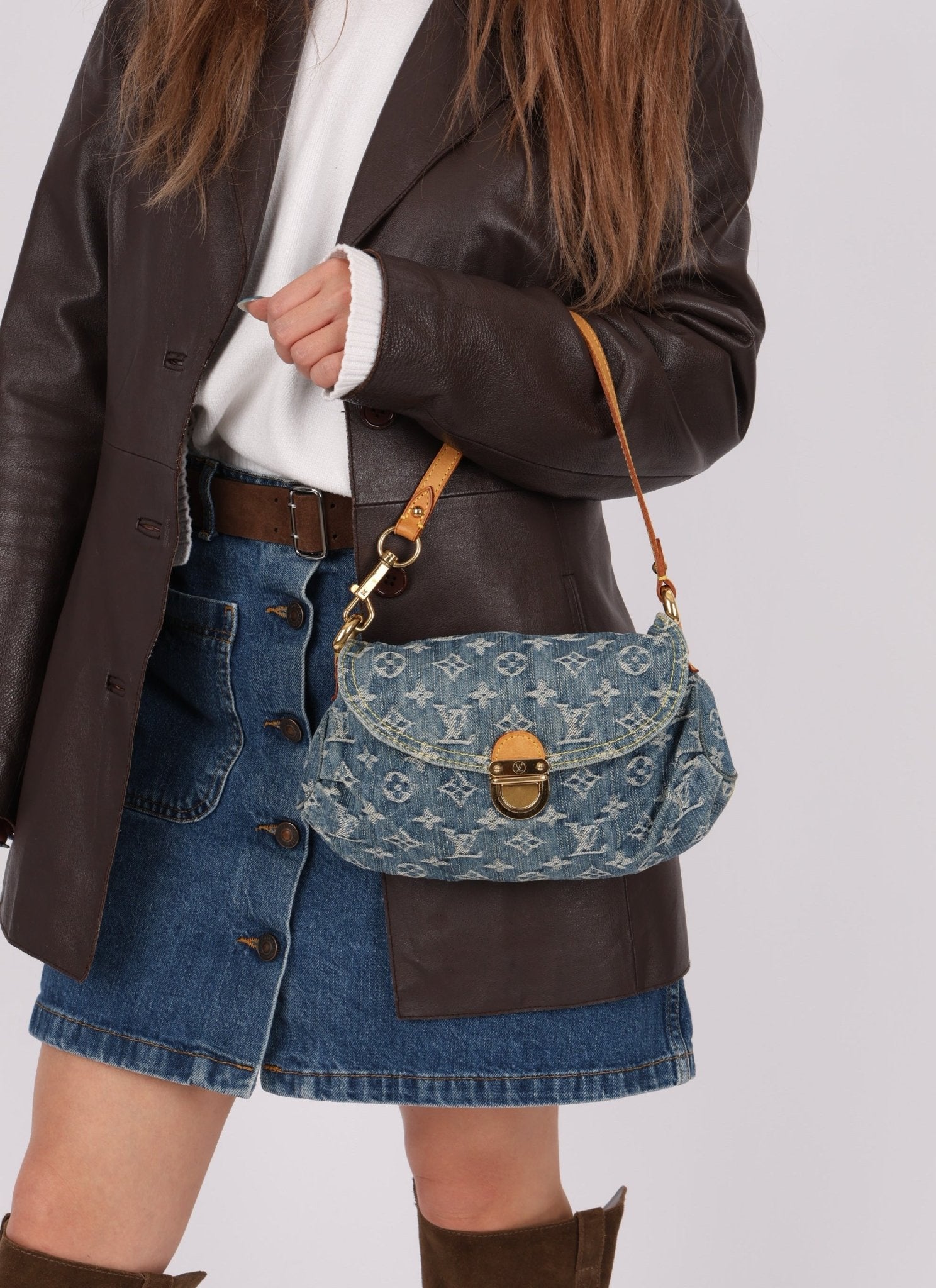 Louis Vuitton Denim Mini Pleaty - FashioNica
