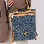 Louis Vuitton Denim Monogram Sac Plat - FashioNica