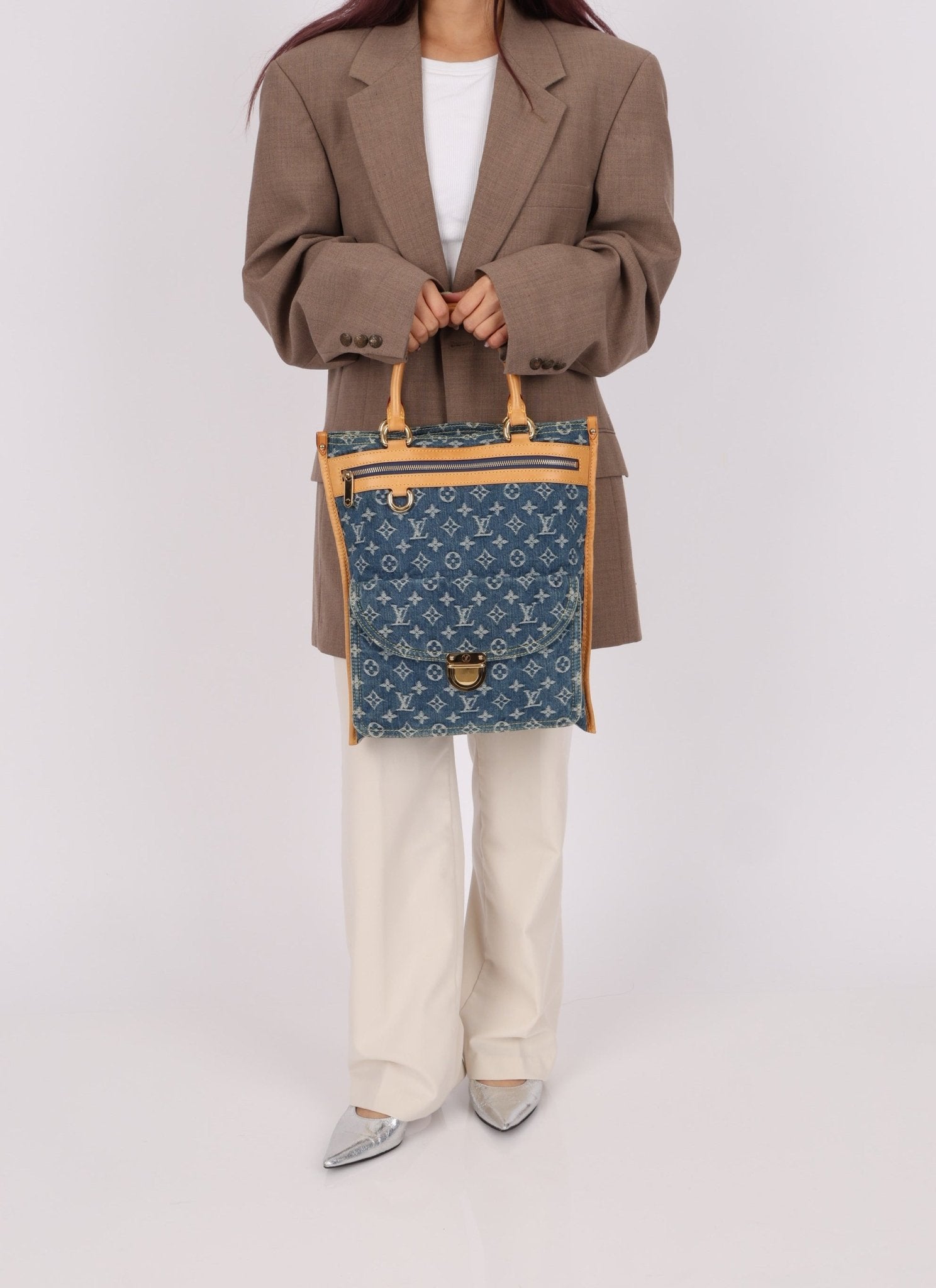 Louis Vuitton Denim Monogram Sac Plat - FashioNica