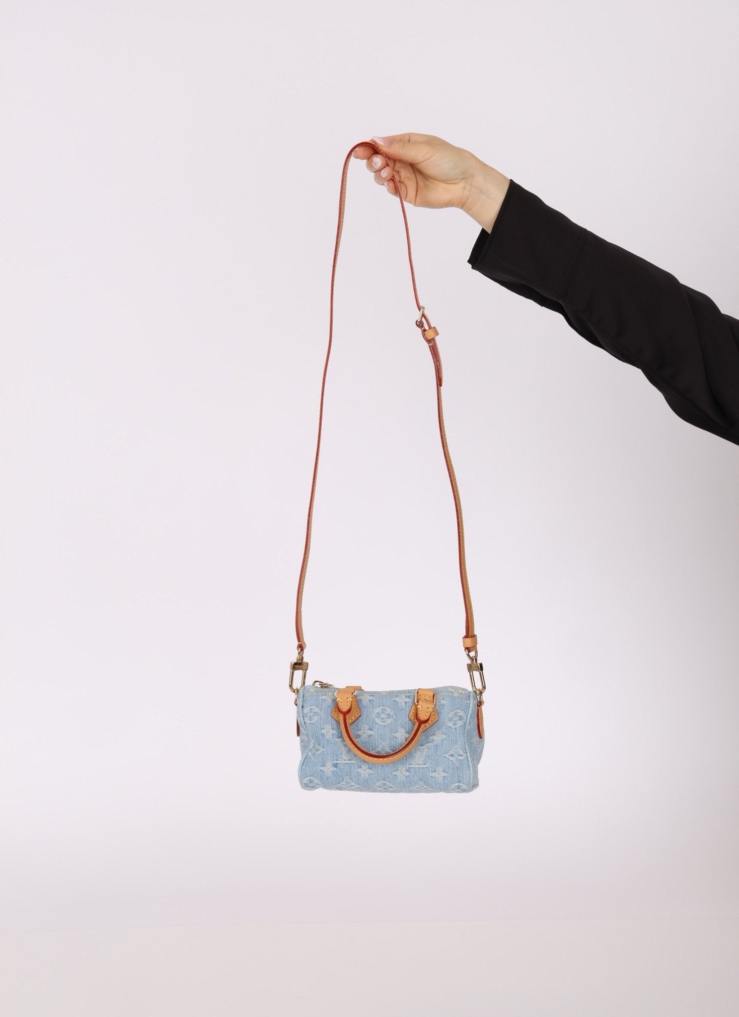 Louis Vuitton Denim Sky Nano Bandouliere Speedy - FashioNica