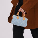 Louis Vuitton Denim Sky Nano Bandouliere Speedy - FashioNica