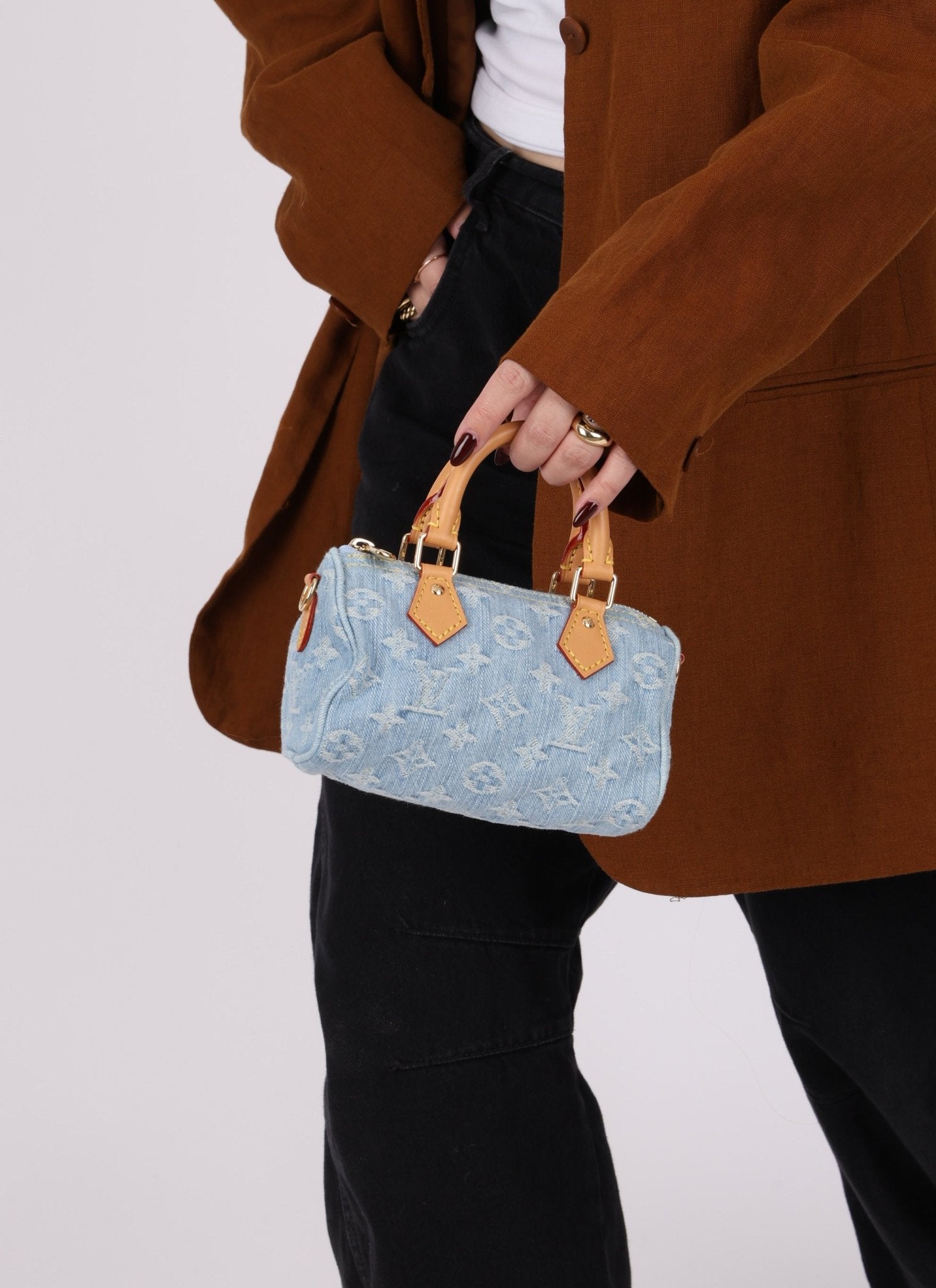 Louis Vuitton Denim Sky Nano Bandouliere Speedy - FashioNica