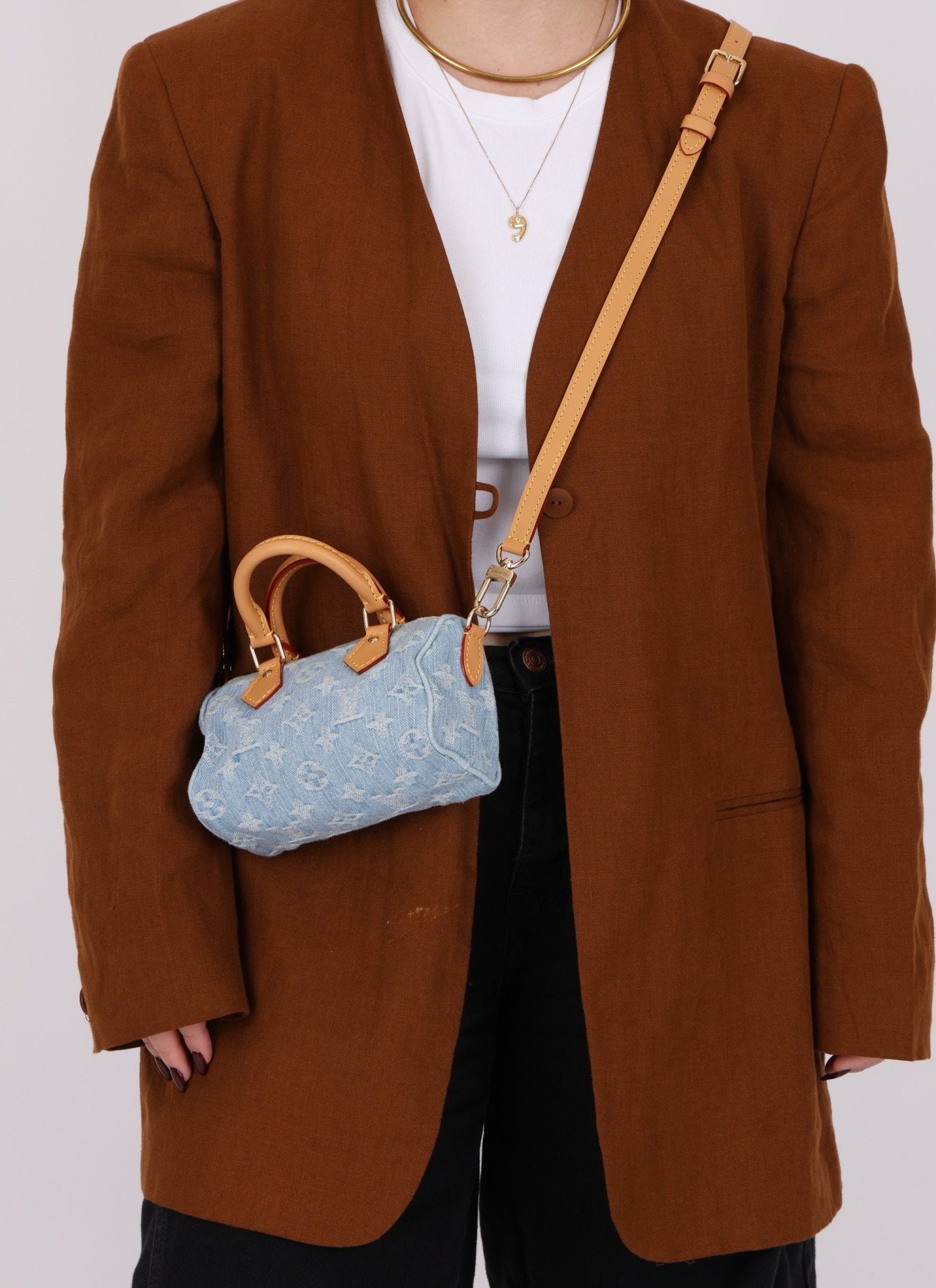 Louis Vuitton Denim Sky Nano Bandouliere Speedy - FashioNica