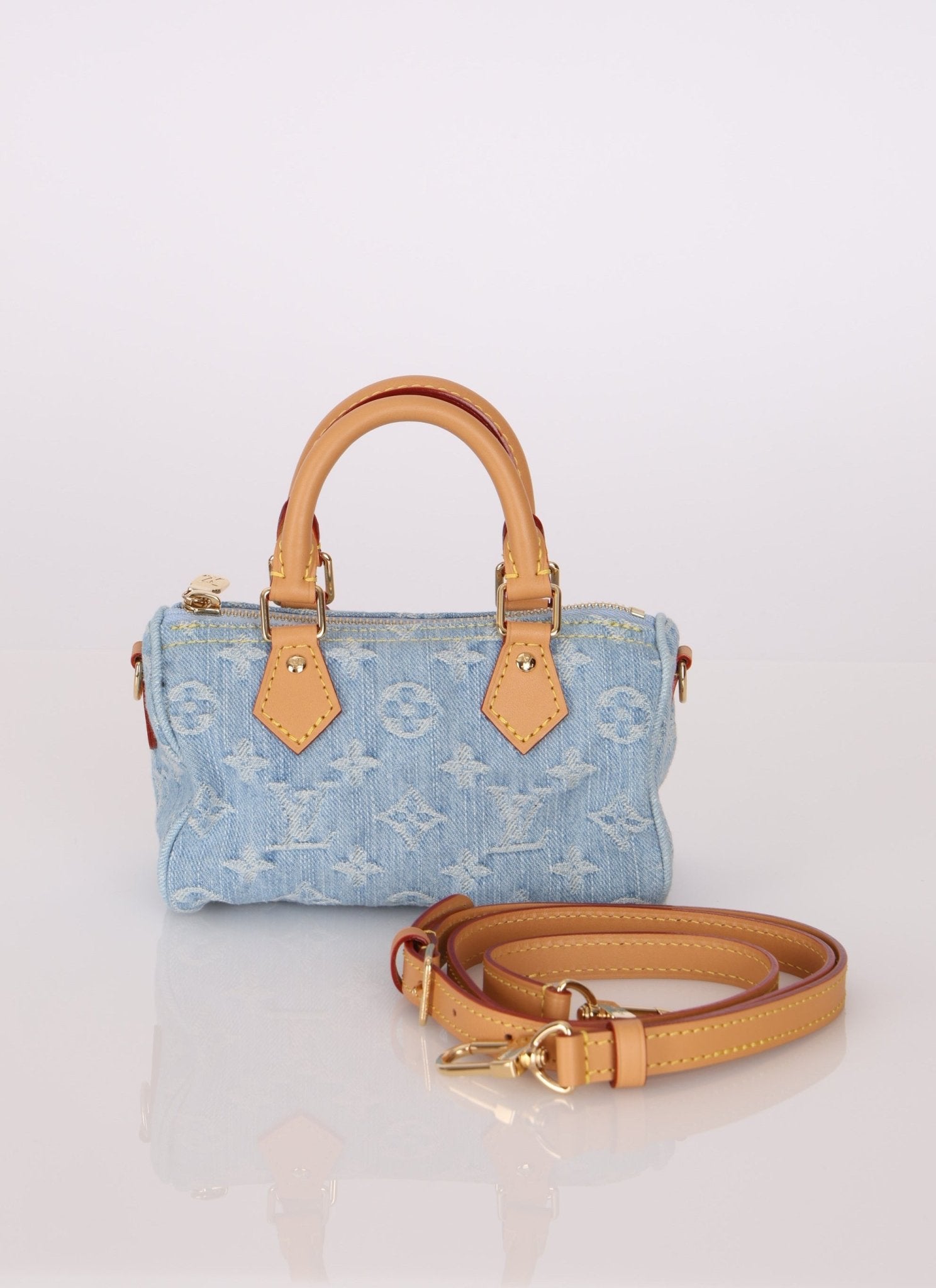 Louis Vuitton Denim Sky Nano Bandouliere Speedy - FashioNica