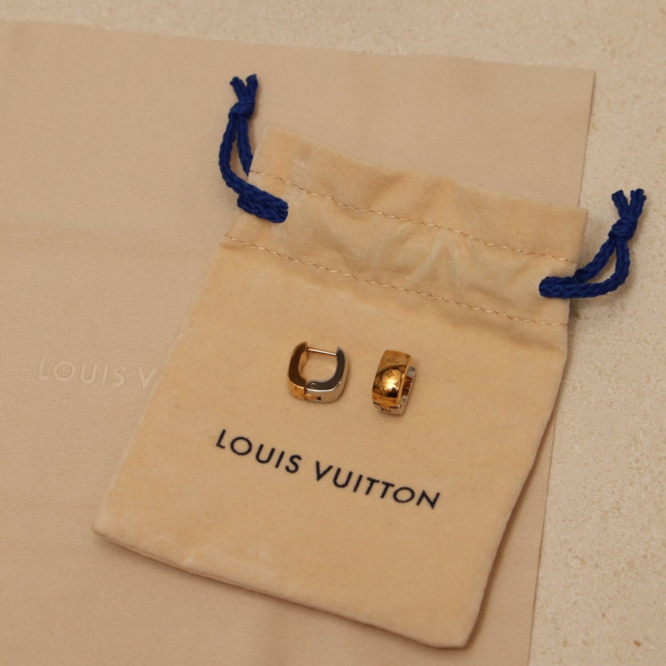 Louis Vuitton Dual Tone Monogram Huggies - FashioNica