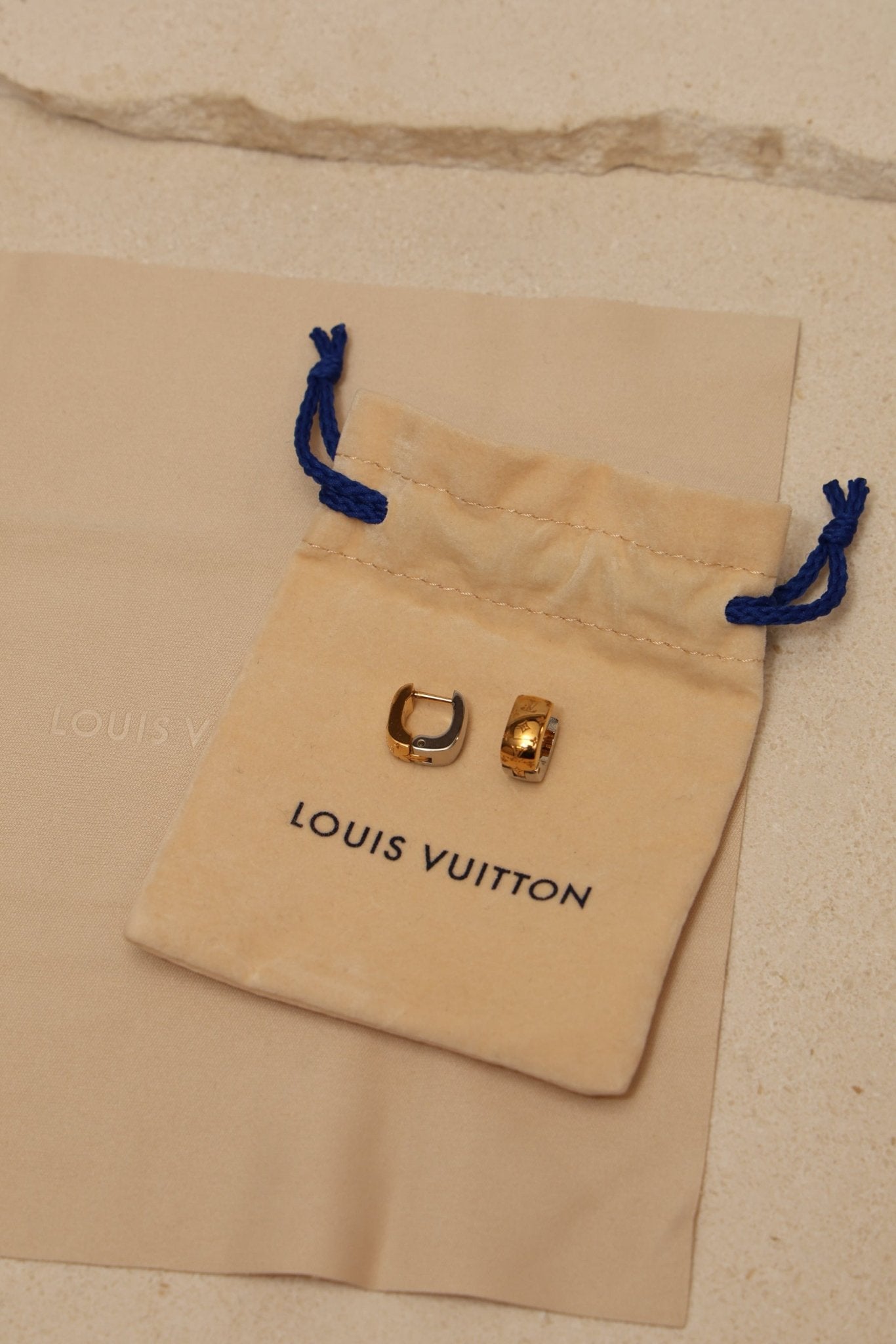 Louis Vuitton Dual Tone Monogram Huggies - FashioNica