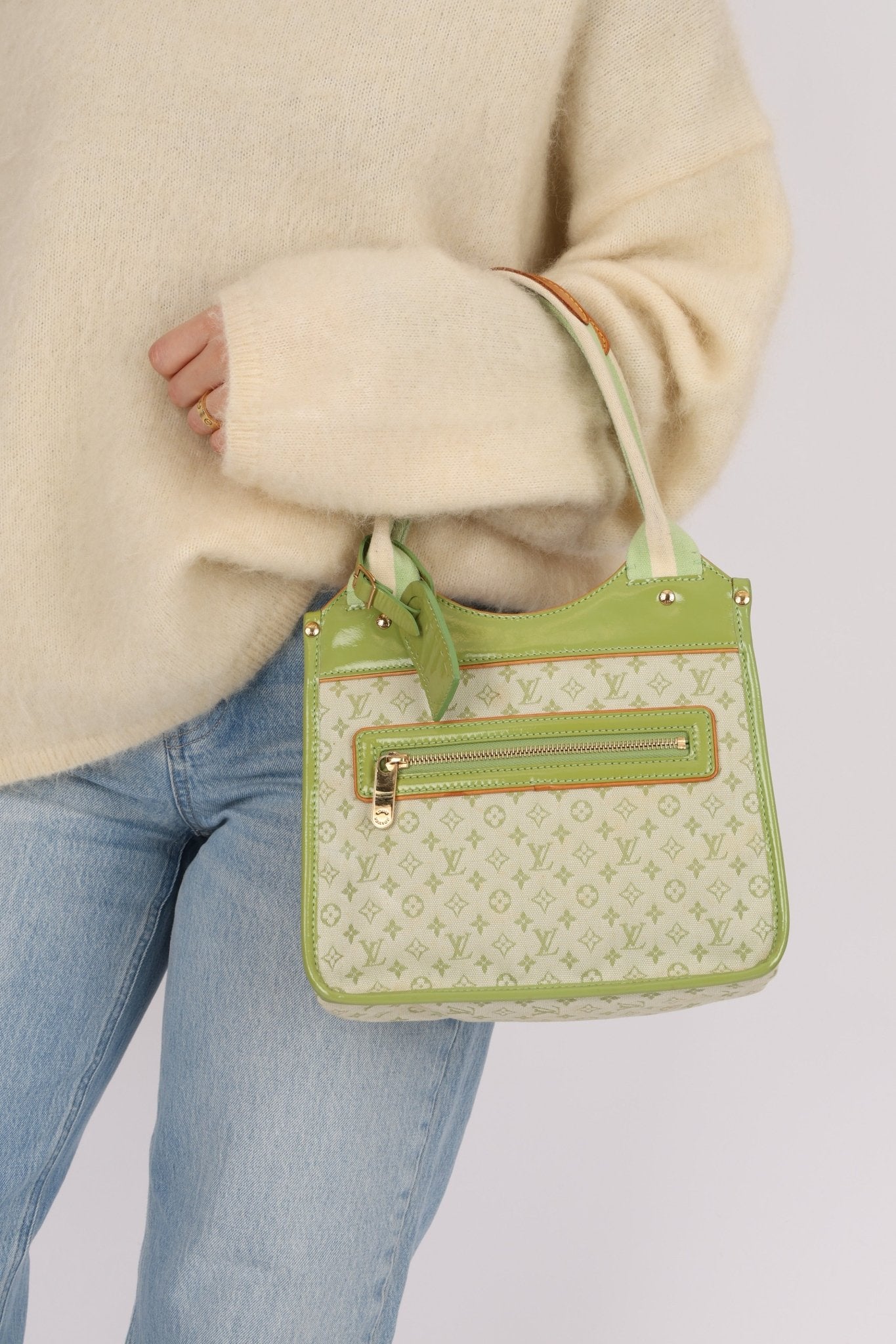 Louis Vuitton Green Monogram Mini Lin Sac Kathleen Bag - FashioNica