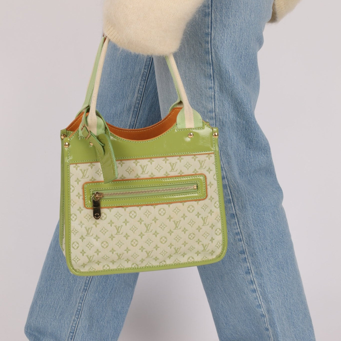 Louis Vuitton Green Monogram Mini Lin Sac Kathleen Bag - FashioNica