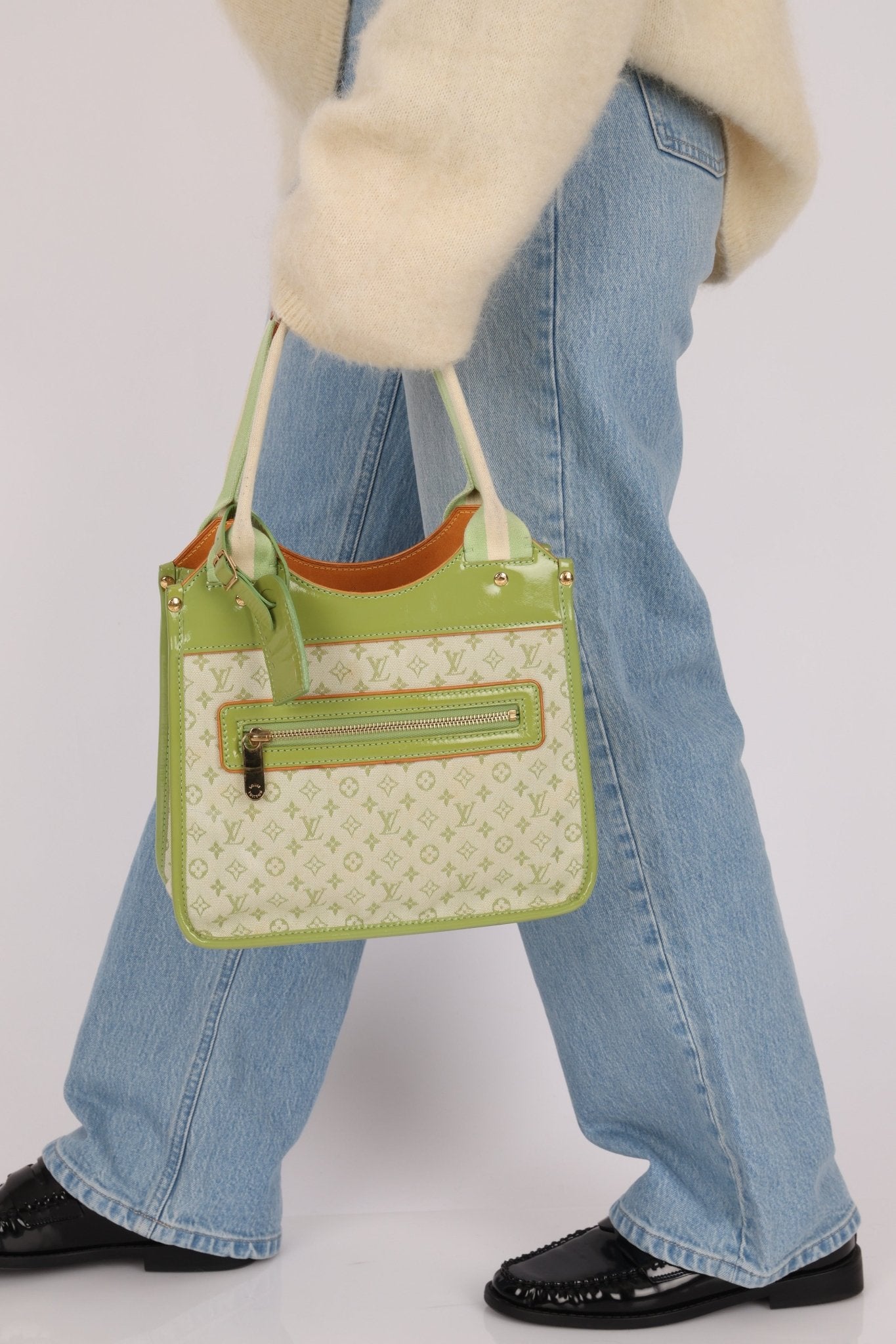 Louis Vuitton Green Monogram Mini Lin Sac Kathleen Bag - FashioNica