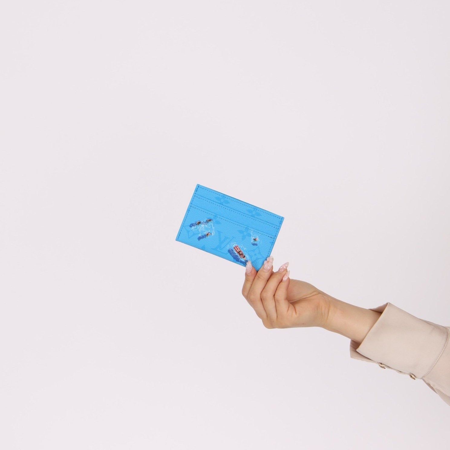 Louis Vuitton Monogram Blue Lagoon Card Holder - FashioNica