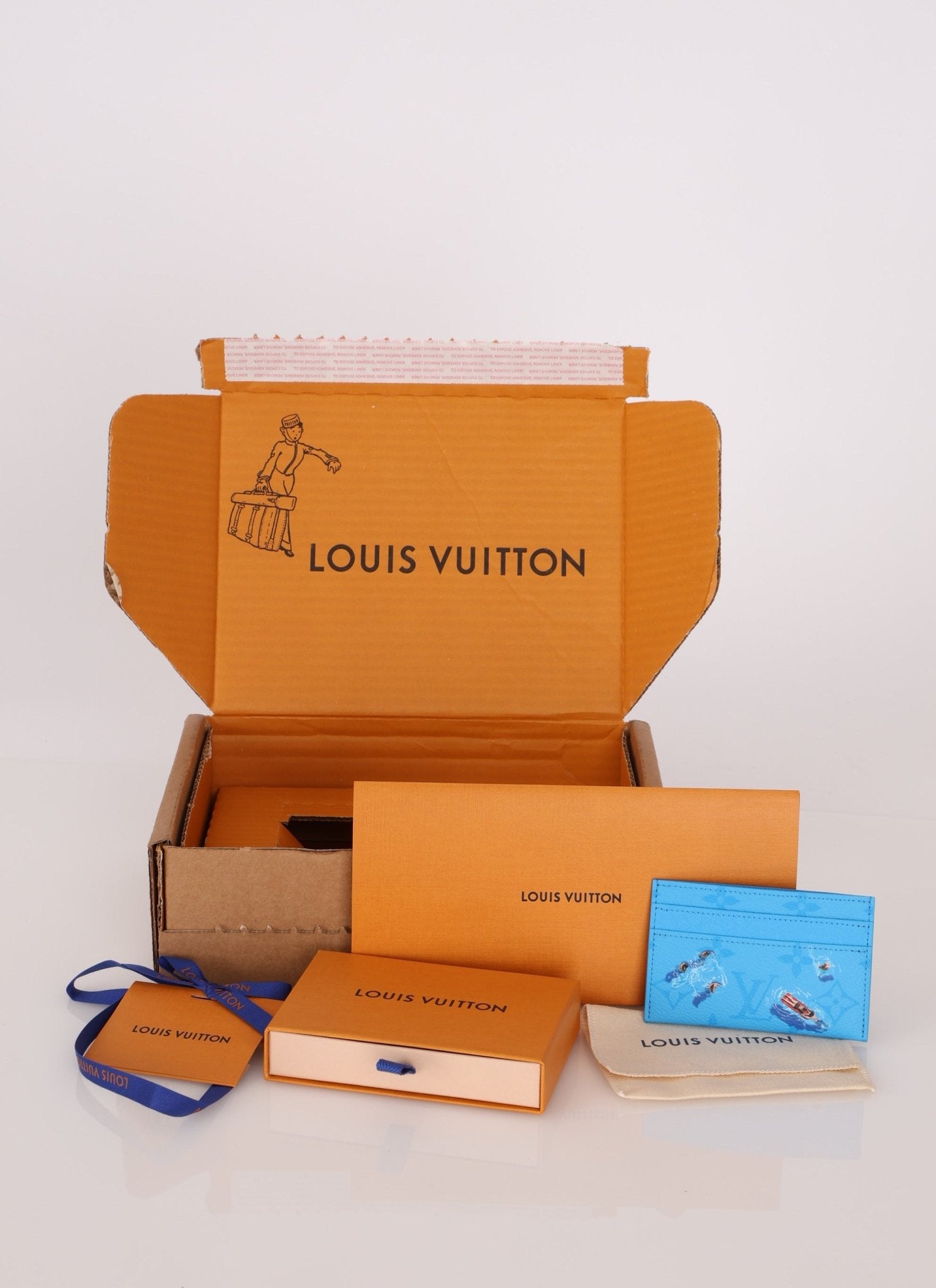 Louis Vuitton Monogram Blue Lagoon Card Holder - FashioNica