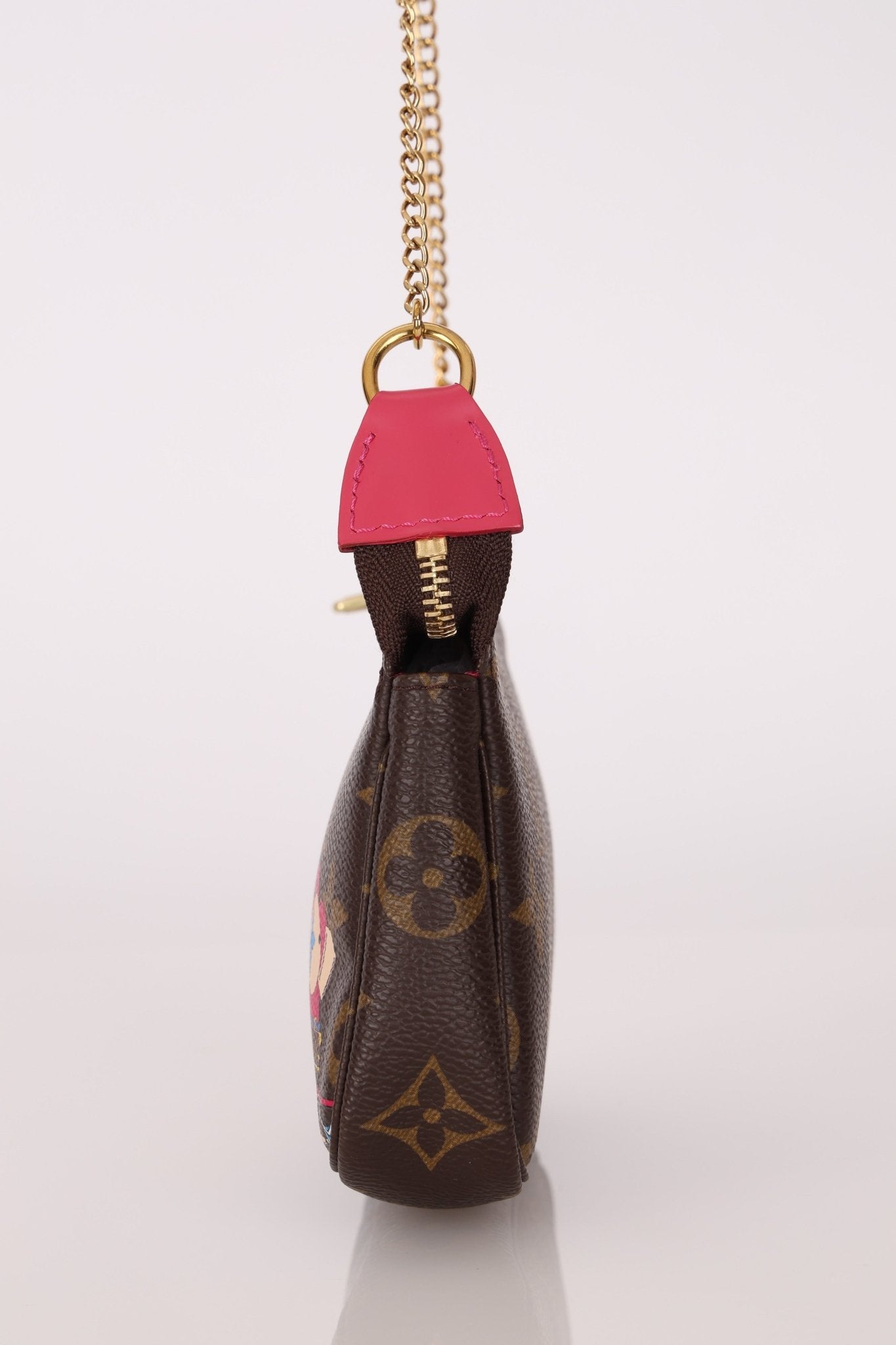 Louis Vuitton Monogram Christmas Animation Roller Coaster Mini Chain Pochette - FashioNica