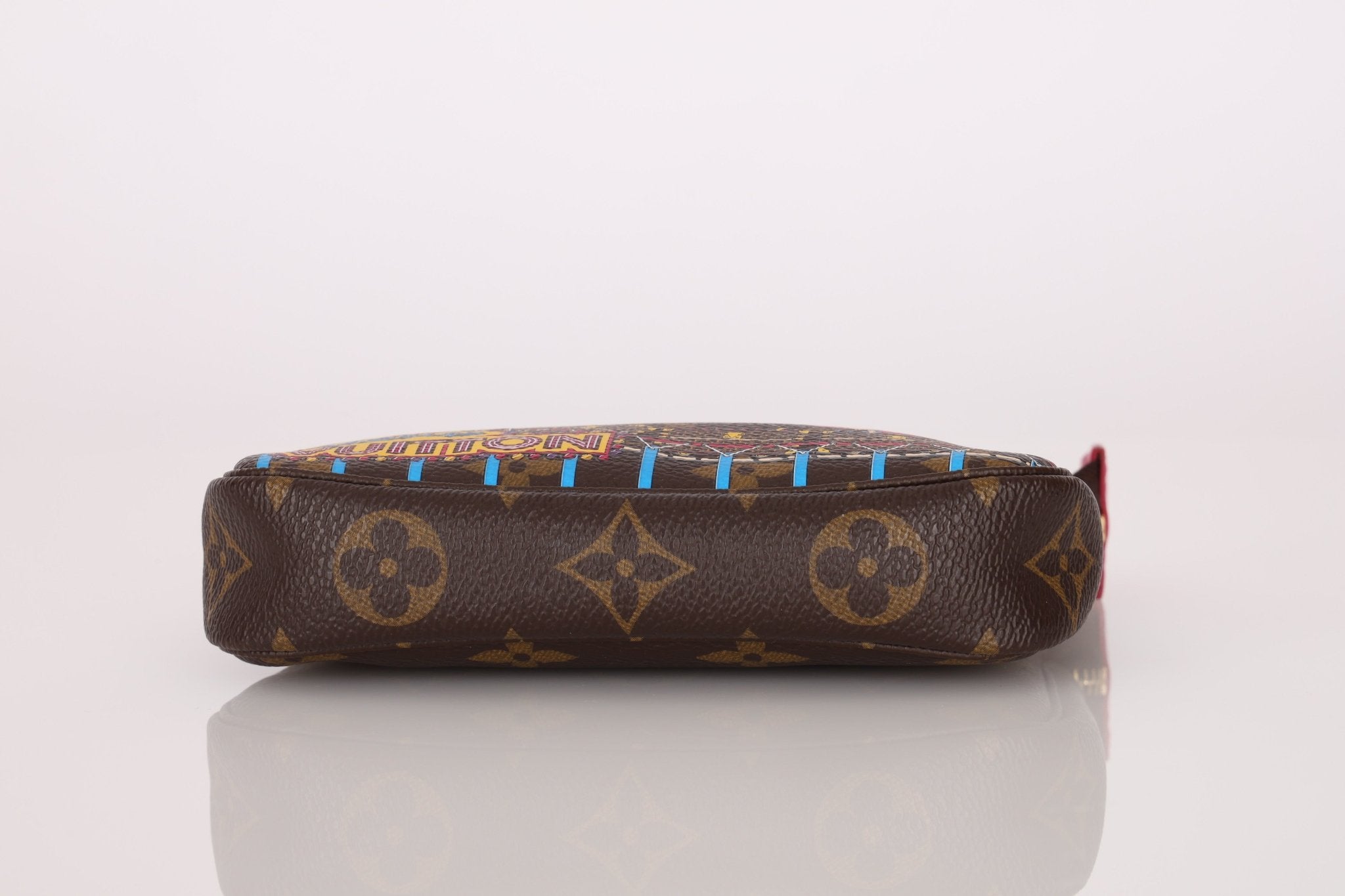 Louis Vuitton Monogram Christmas Animation Roller Coaster Mini Chain Pochette - FashioNica