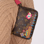Louis Vuitton Monogram Christmas Animation Roller Coaster Mini Chain Pochette - FashioNica