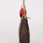 Louis Vuitton Monogram Christmas Animation Roller Coaster Mini Chain Pochette - FashioNica