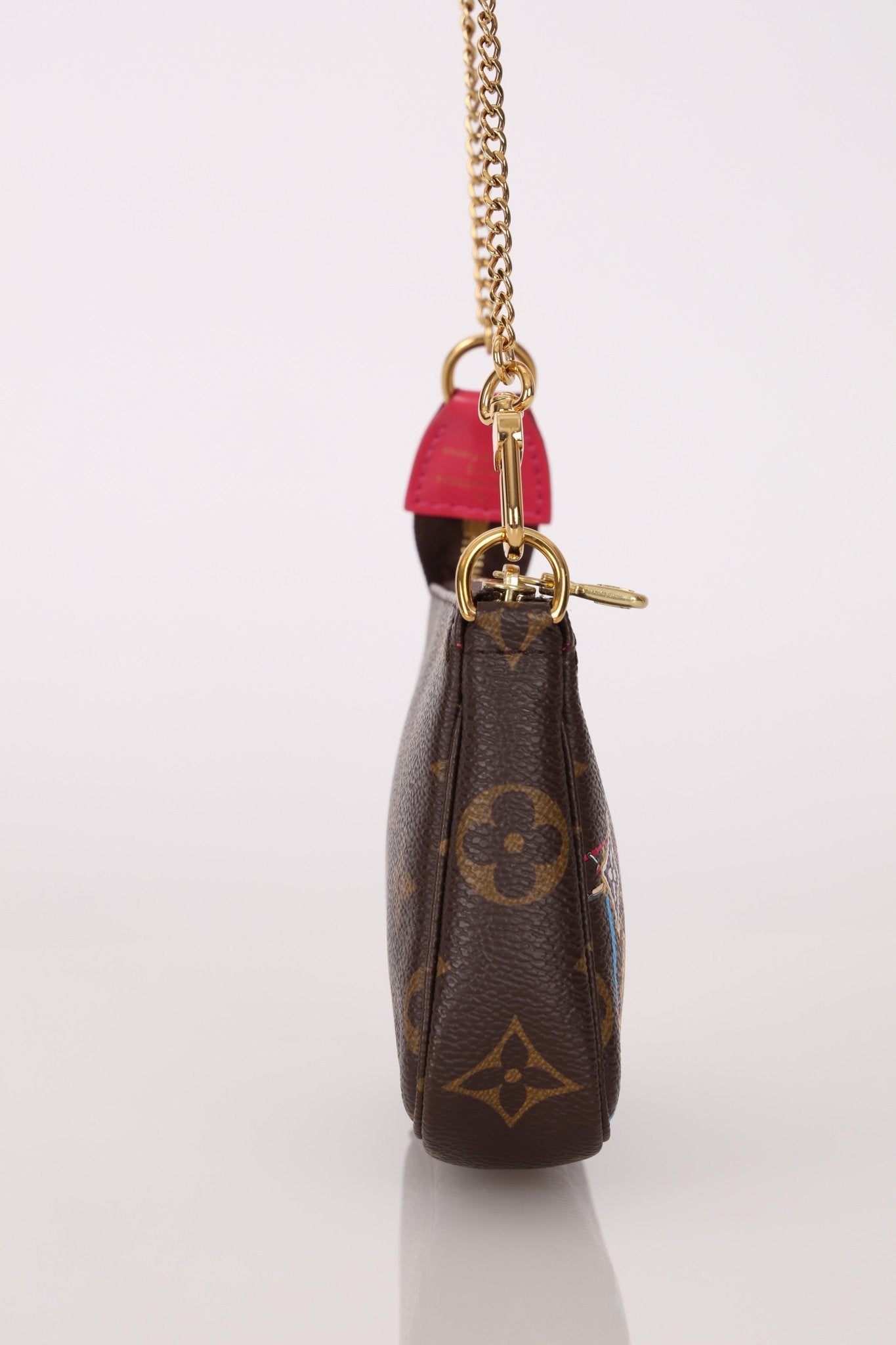 Louis Vuitton Monogram Christmas Animation Roller Coaster Mini Chain Pochette - FashioNica