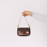 Louis Vuitton Monogram Christmas Animation Roller Coaster Mini Chain Pochette - FashioNica