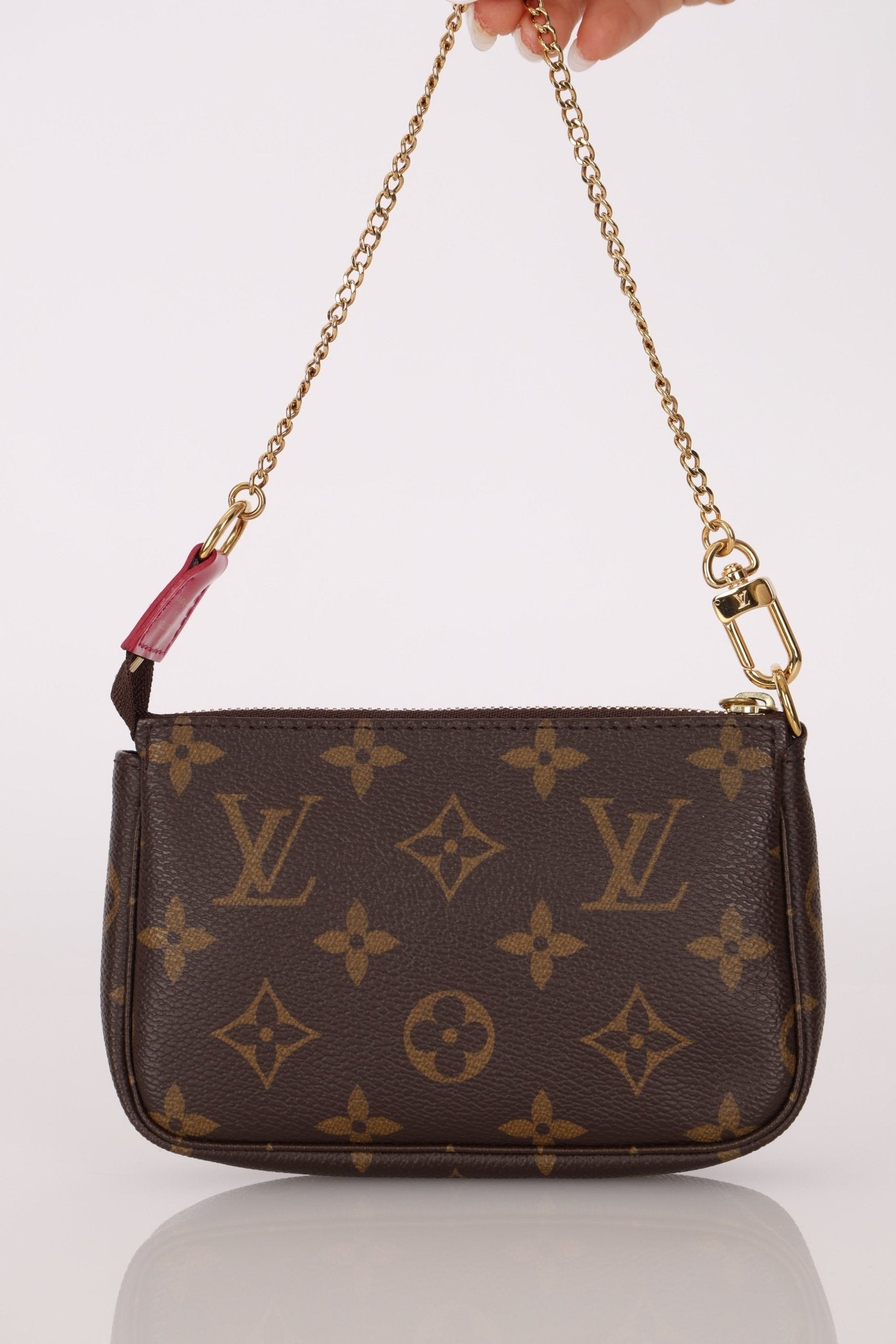 Louis Vuitton Monogram Christmas Animation Roller Coaster Mini Chain Pochette - FashioNica