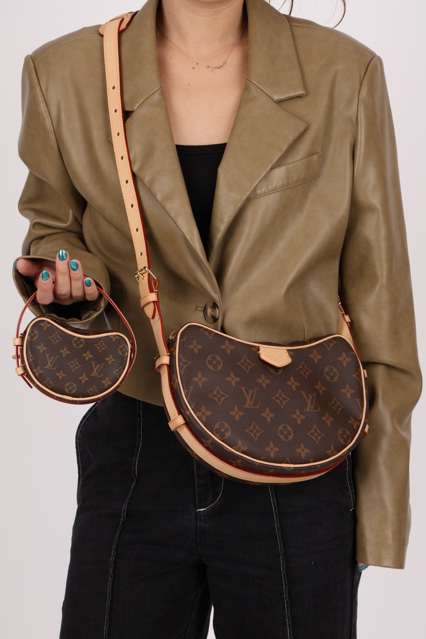 Louis Vuitton Monogram Croissant PM w/ Micro Croissant - FashioNica