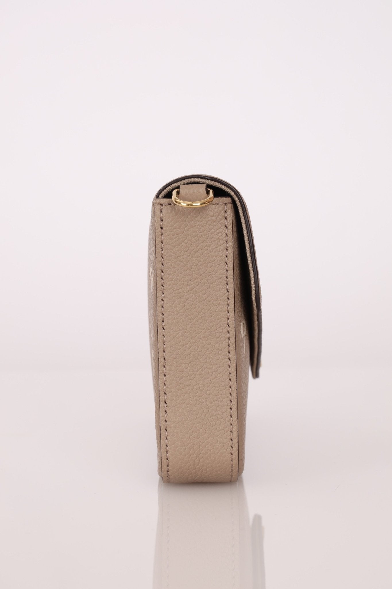 Louis Vuitton Monogram Empreinte Giant Felicie Pochette Tourterelle Creme - FashioNica