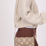 Louis Vuitton Monogram Empreinte Giant Felicie Pochette Tourterelle Creme - FashioNica