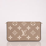 Louis Vuitton Monogram Empreinte Giant Felicie Pochette Tourterelle Creme - FashioNica