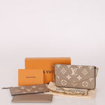 Louis Vuitton Monogram Empreinte Giant Felicie Pochette Tourterelle Creme - FashioNica