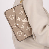 Louis Vuitton Monogram Empreinte Giant Felicie Pochette Tourterelle Creme - FashioNica