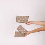 Louis Vuitton Monogram Empreinte Giant Felicie Pochette Tourterelle Creme - FashioNica