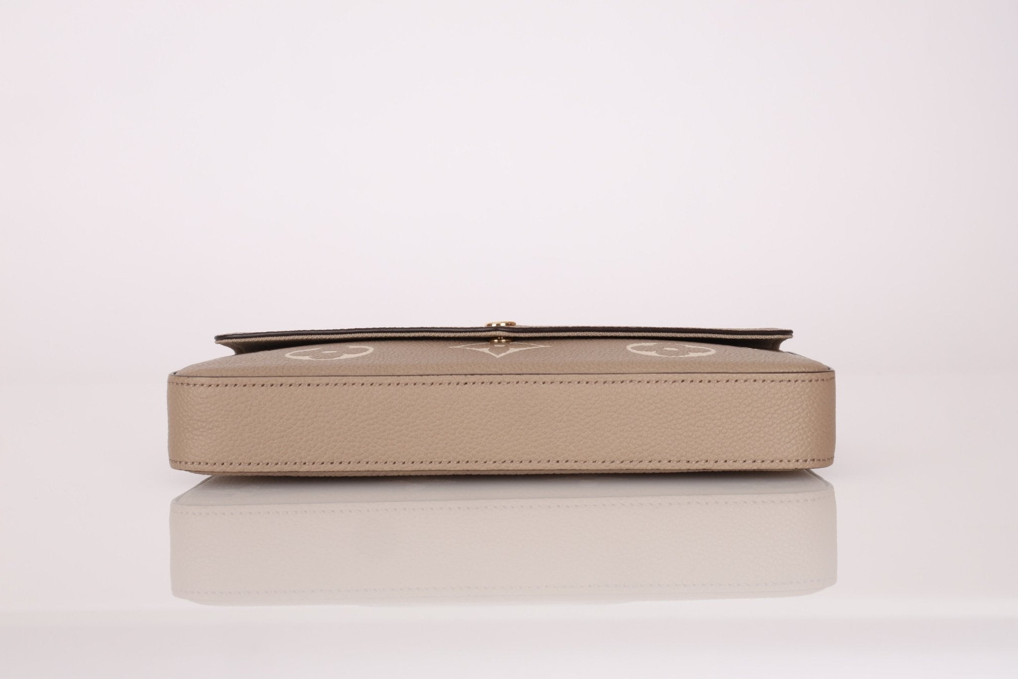 Louis Vuitton Monogram Empreinte Giant Felicie Pochette Tourterelle Creme - FashioNica