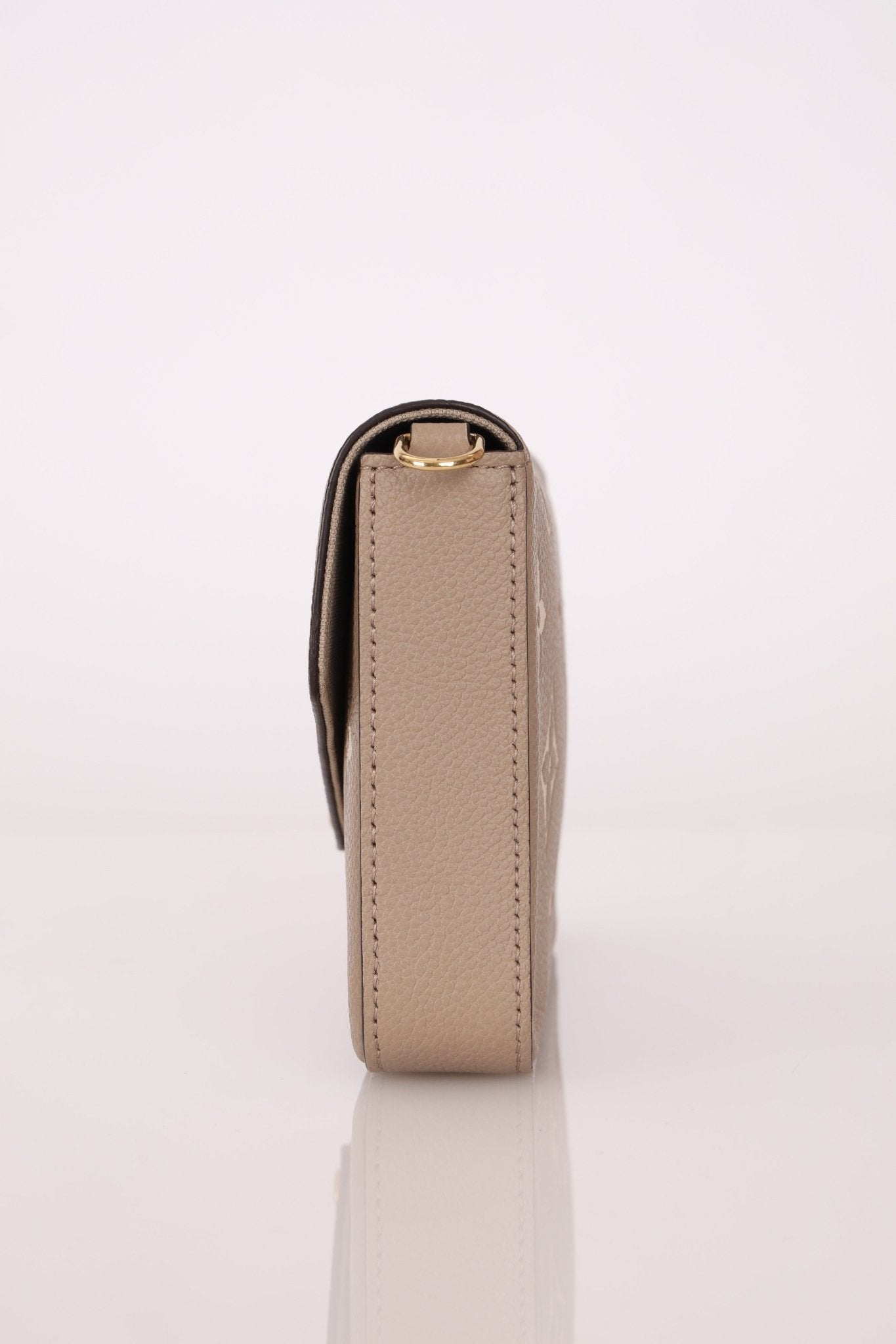 Louis Vuitton Monogram Empreinte Giant Felicie Pochette Tourterelle Creme - FashioNica