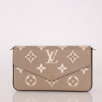 Louis Vuitton Monogram Empreinte Giant Felicie Pochette Tourterelle Creme - FashioNica
