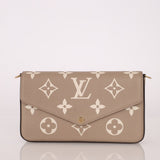 Louis Vuitton Monogram Empreinte Giant Felicie Pochette Tourterelle Creme - FashioNica