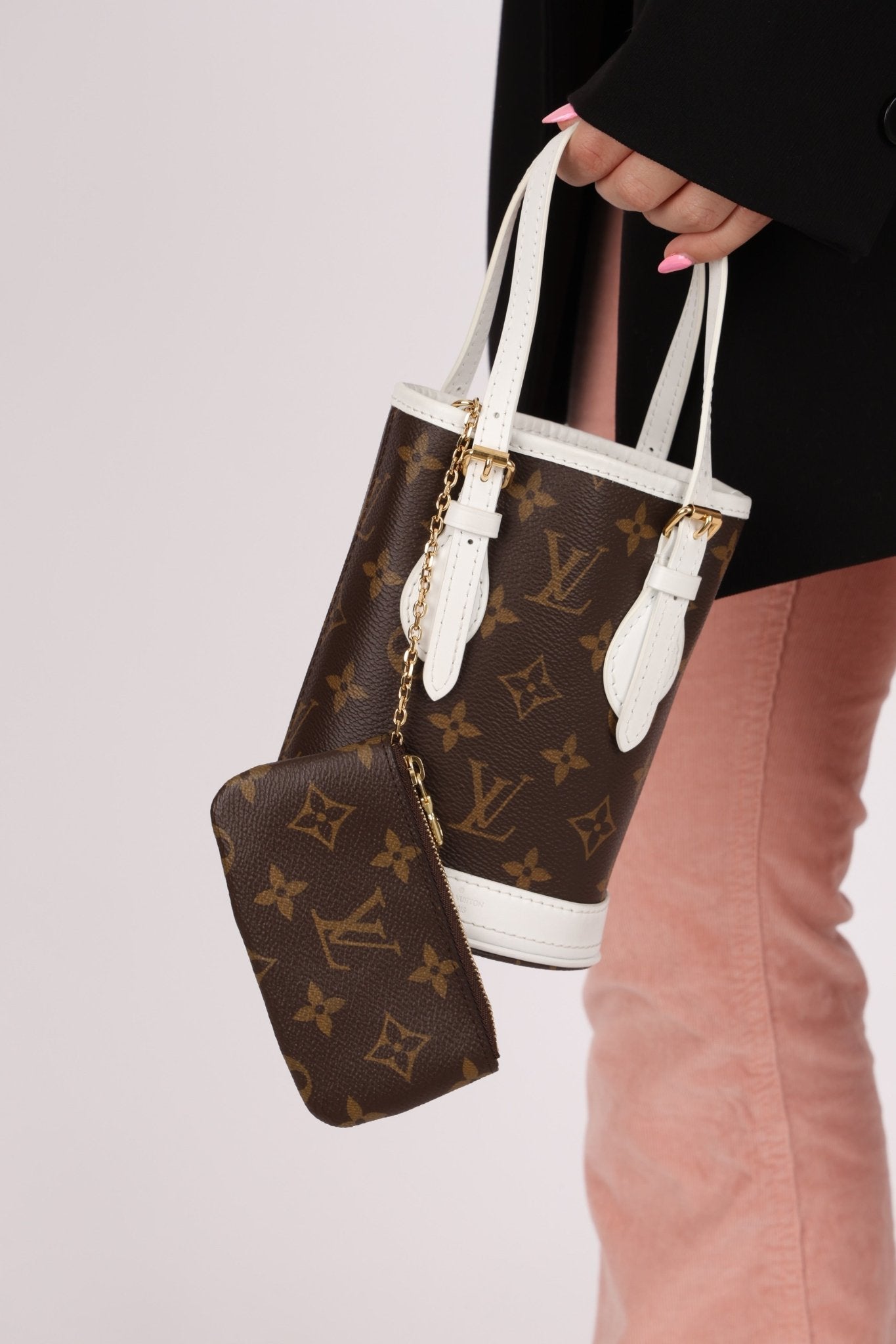 Louis Vuitton Monogram Match Nano Bucket with Key Pouch - FashioNica