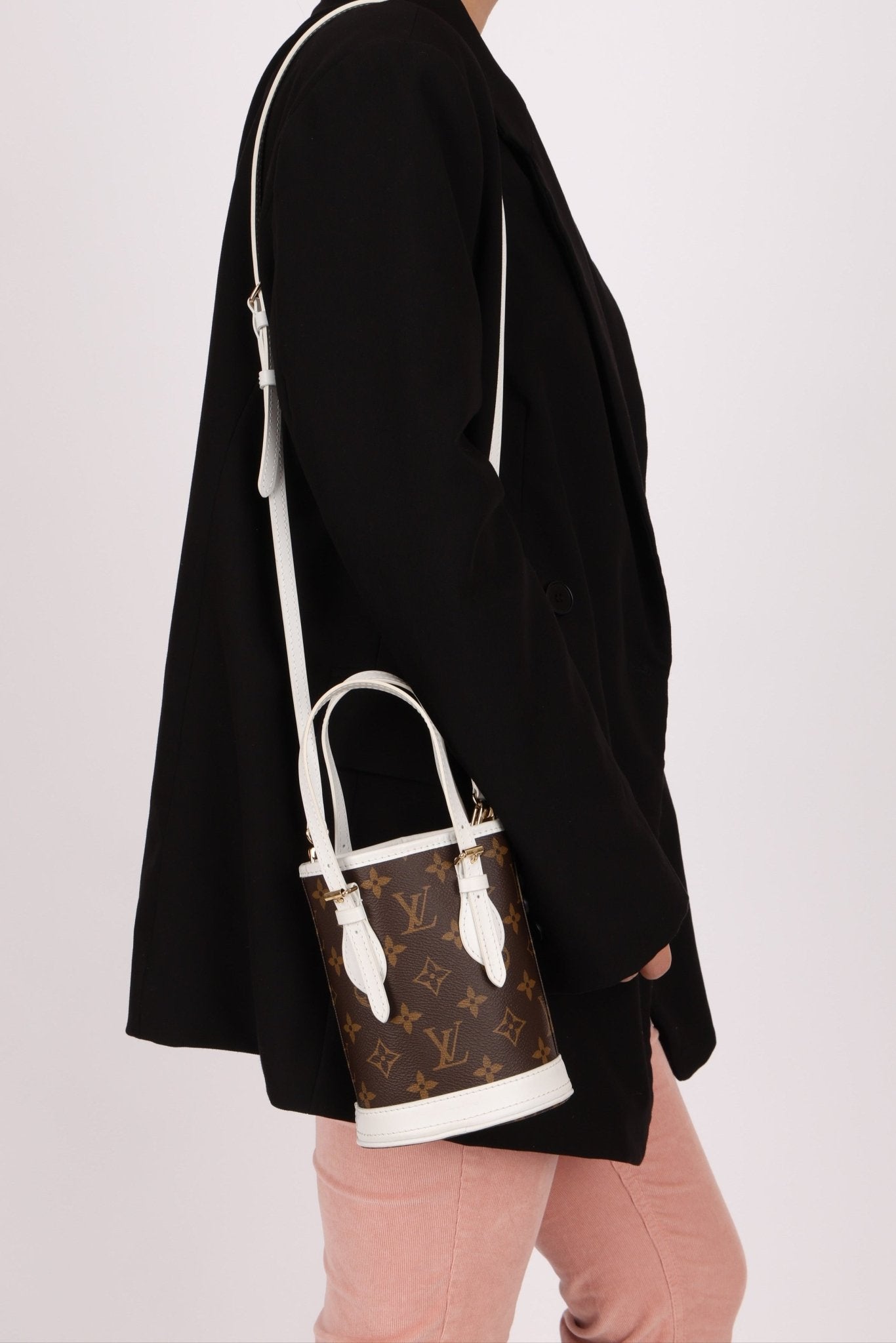 Louis Vuitton Monogram Match Nano Bucket with Key Pouch - FashioNica