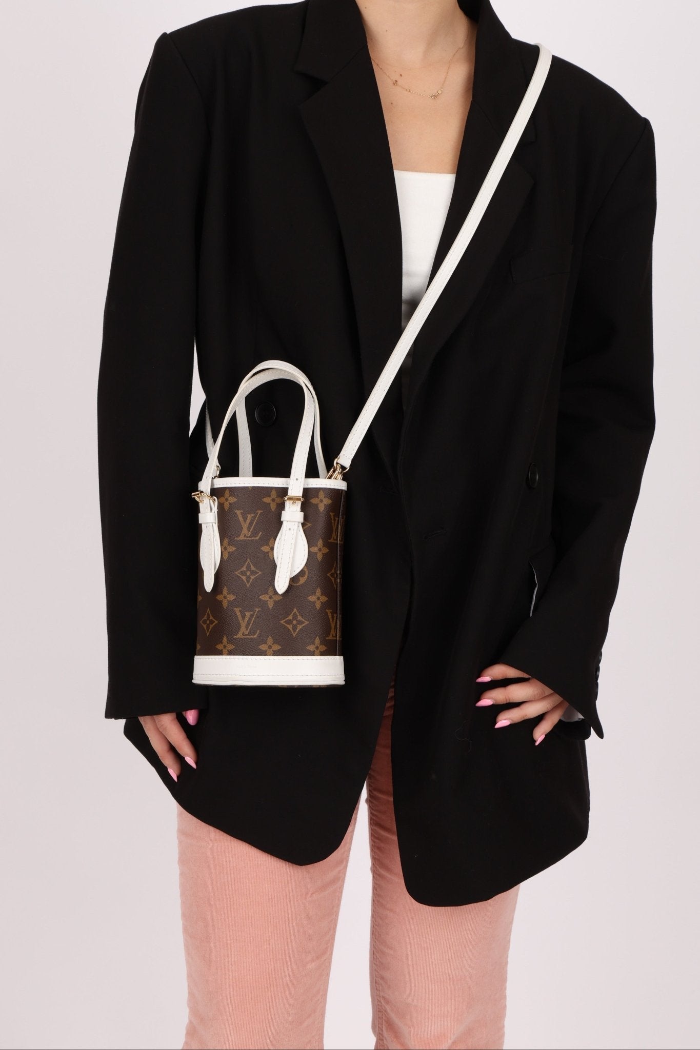 Louis Vuitton Monogram Match Nano Bucket with Key Pouch - FashioNica