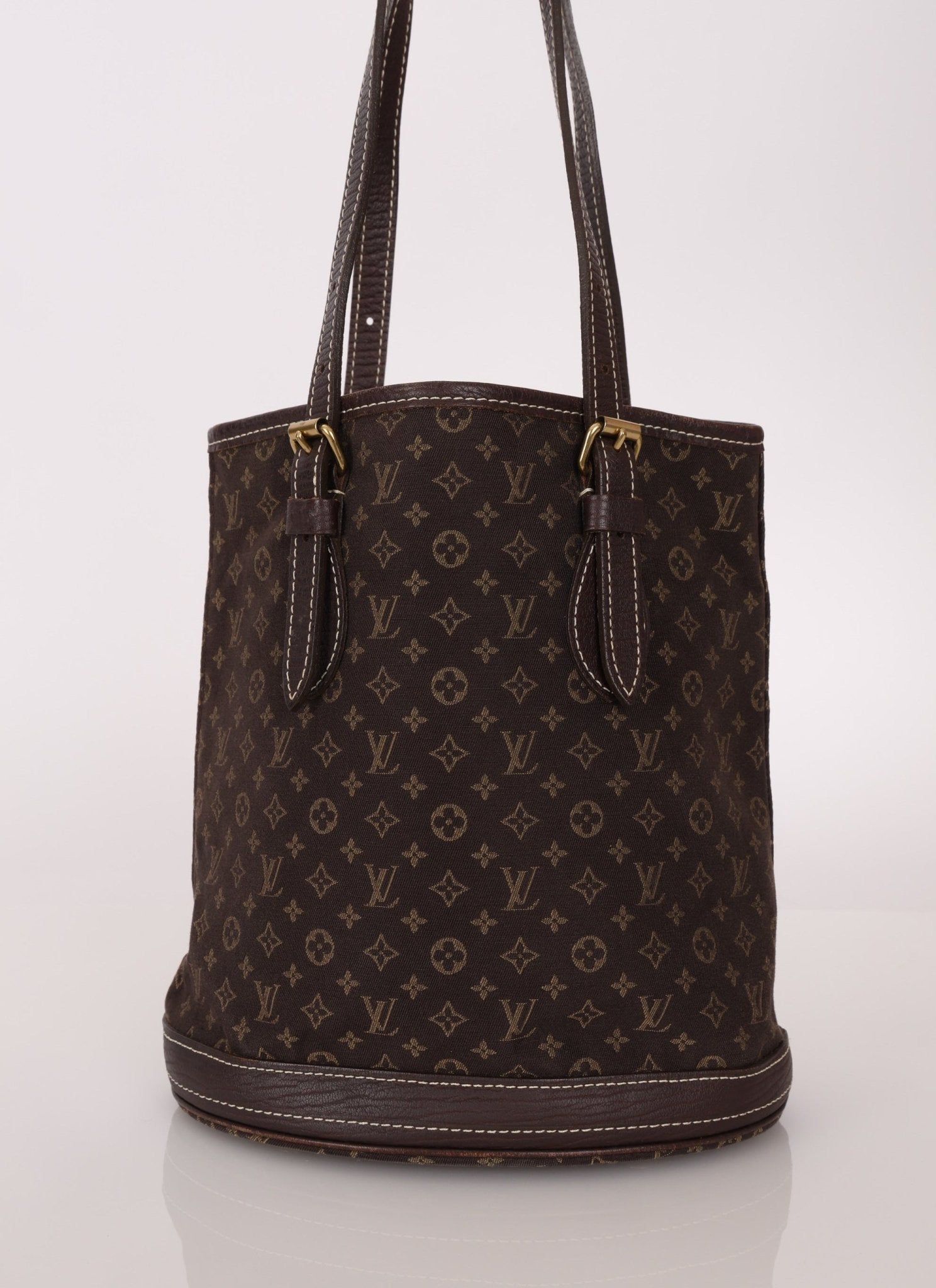 Louis Vuitton Monogram Mini Lin Bucket Bag with Pochette - FashioNica