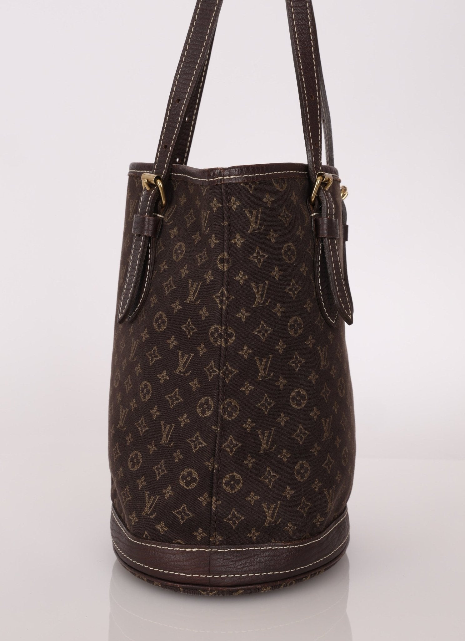 Louis Vuitton Monogram Mini Lin Bucket Bag with Pochette - FashioNica